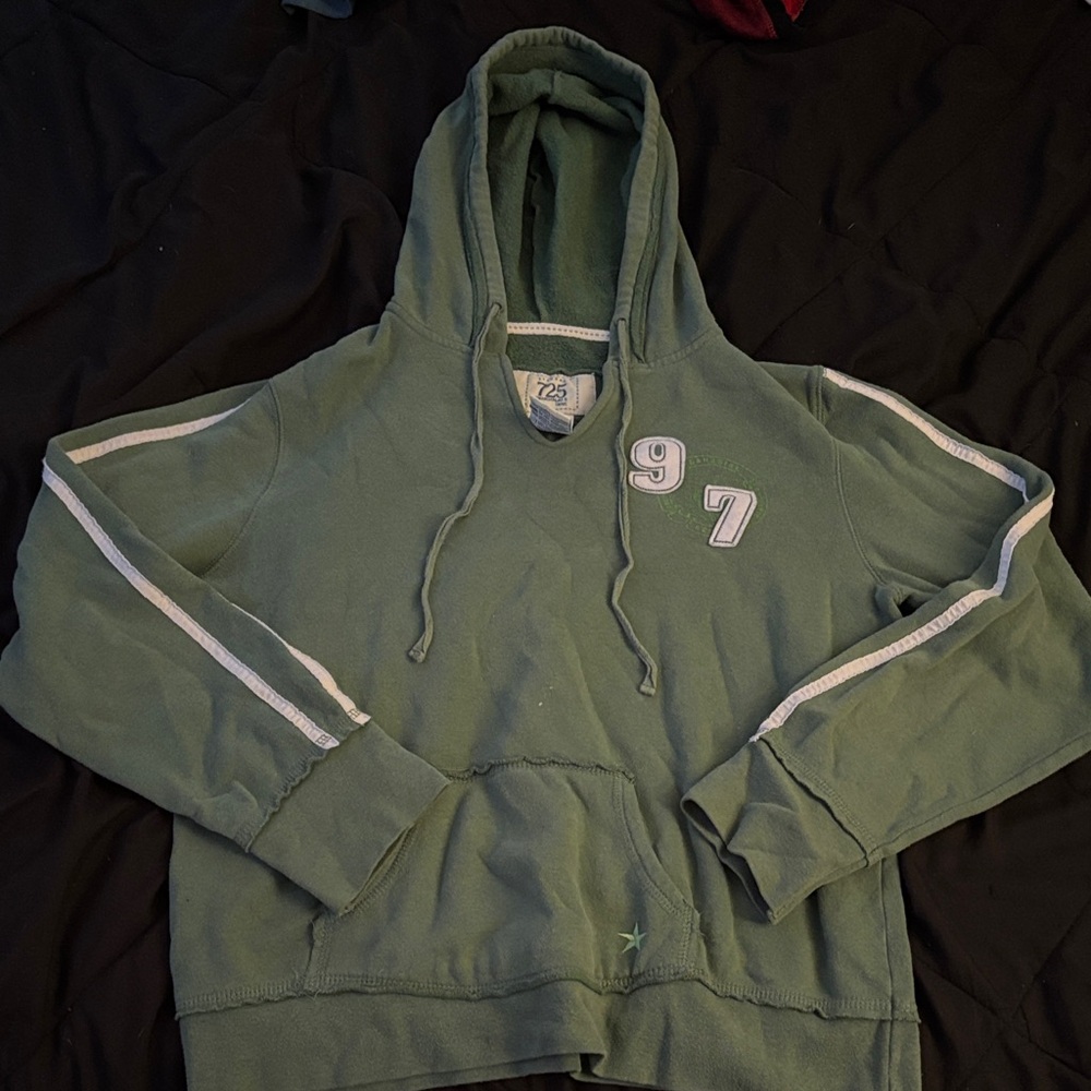 Vintage Green Sports Hoodie